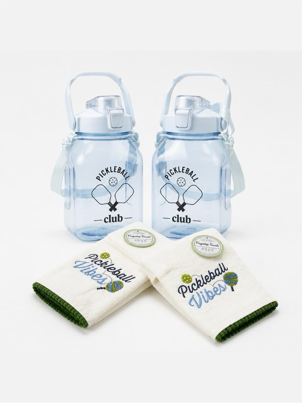 Pickleball Lover Gift Set | Water Bottles & Pickleball Vibes Towels NWT